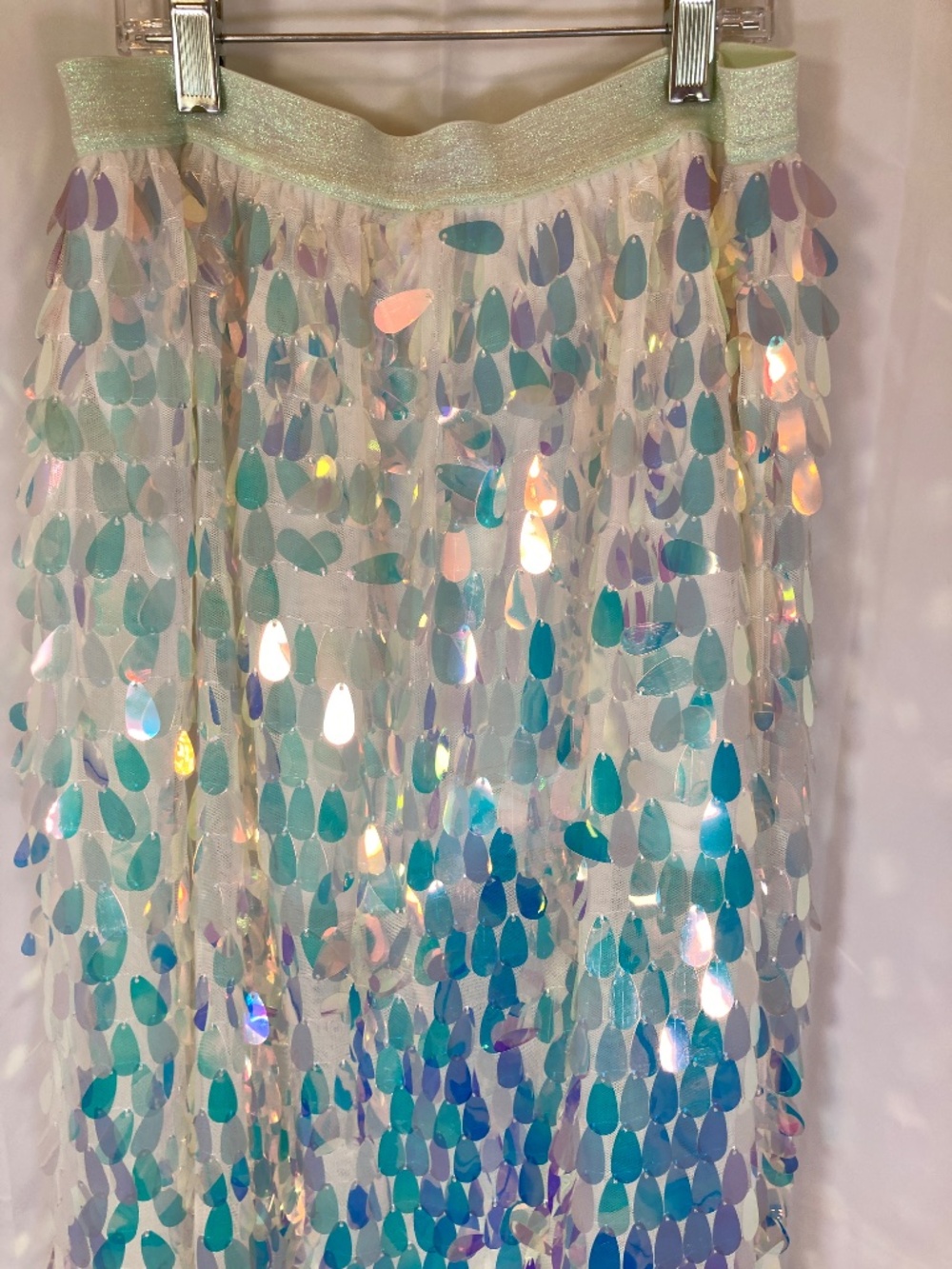 Cat & Jack Youth Skirt Sz XL 14/16 NWT Iridescent Teardrop Sequin Elastic - Picture 13 of 15